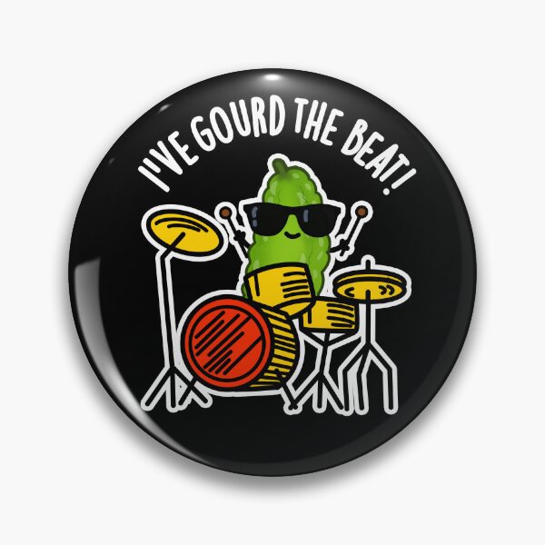 Item preview, I've Gourd The Beat Funny Veggie Puns (Dark BG) designed and sold by punnybone.
