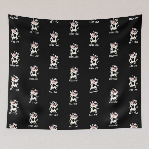Item preview, Holey Cow Funny Animal Puns (Dark BG) designed and sold by punnybone.
