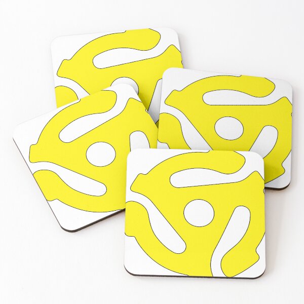 Item preview, 45rpm Record Adapter, Yellow in color on black shirt designed and sold by JeffreyWayne.