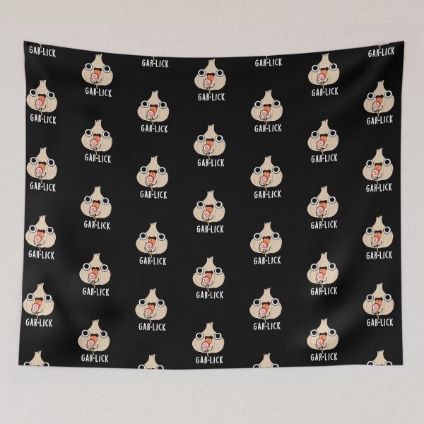 Item preview, Garlick Funny Garlic Herb Puns (Dark BG) designed and sold by punnybone.