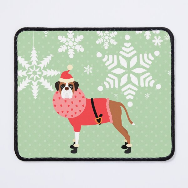 Item preview, Boxer Dog Christmas Santa Claus designed and sold by Lulupainting.