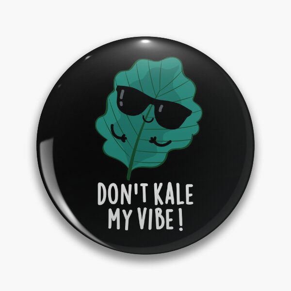 Item preview, Don't Kale My Vibe Funny Veggie Puns  (Dark BG) designed and sold by punnybone.