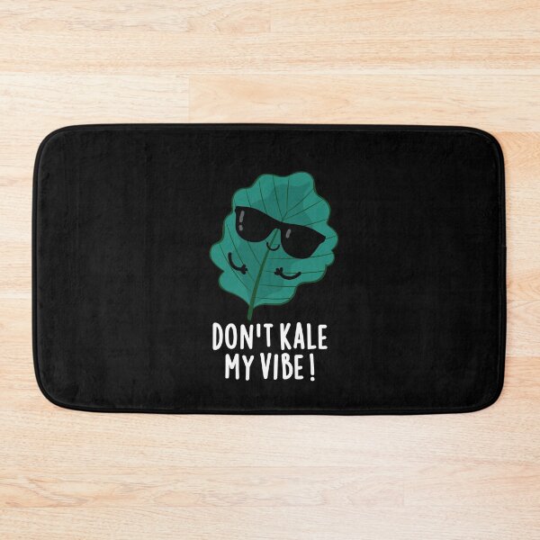 Item preview, Don't Kale My Vibe Funny Veggie Puns  (Dark BG) designed and sold by punnybone.