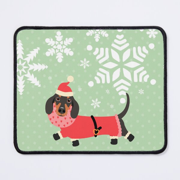 Item preview, Dachshund Sausage Dog Christmas Santa Claus designed and sold by Lulupainting.