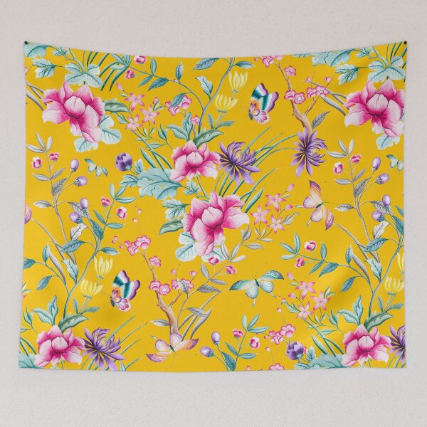 Artikelvorschau, Floral Chinoiserie - Yellow entworfen und verkauft von Rainbows Galore.
