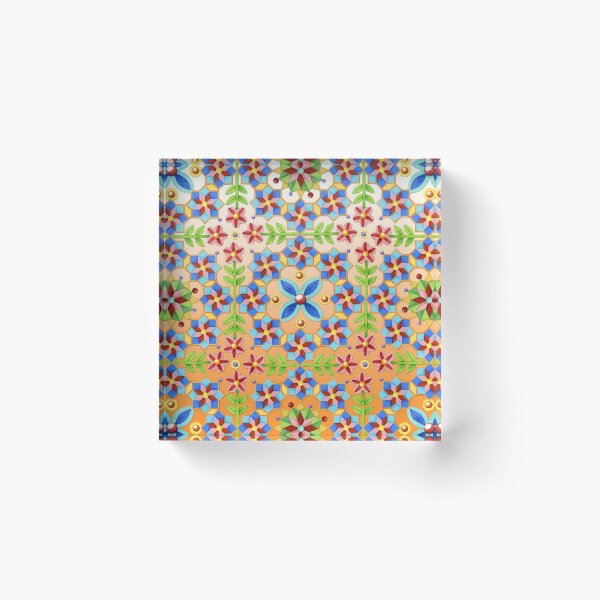 Tangerine Gothic Revival Acrylic Block