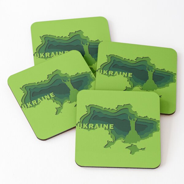 Artikelvorschau, GRÜNE UKRAINE AUSSCHNITT 3D-KARTE entworfen und verkauft von dennaibz.