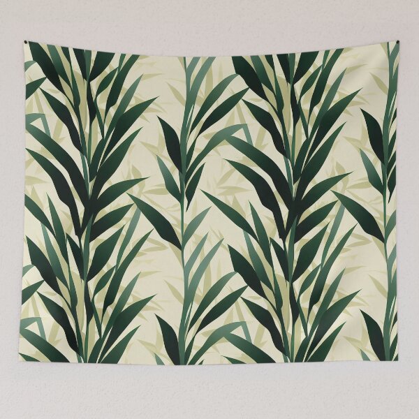 Item preview, Bamboo Leaves Pattern Print designed and sold by ThePurpleMelon.
