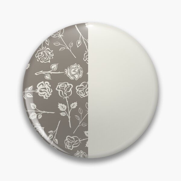 Item preview, Vintage White Roses on Vertical Cream and Gray Brown Split   designed and sold by HiddenPuppets.