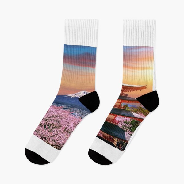 Item preview, Japan Cherry Blossoms Fuji Pagoda designed and sold by EiE-Mishu.