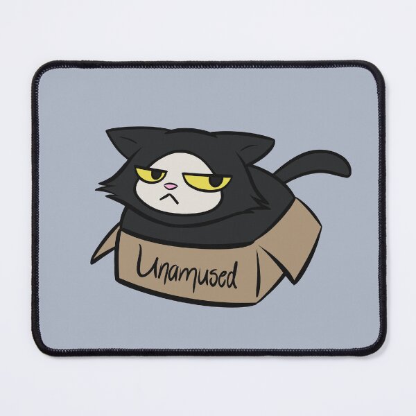 Item preview, Yin unamused black cat kitty in a box with letters designed and sold by YinYangKat.