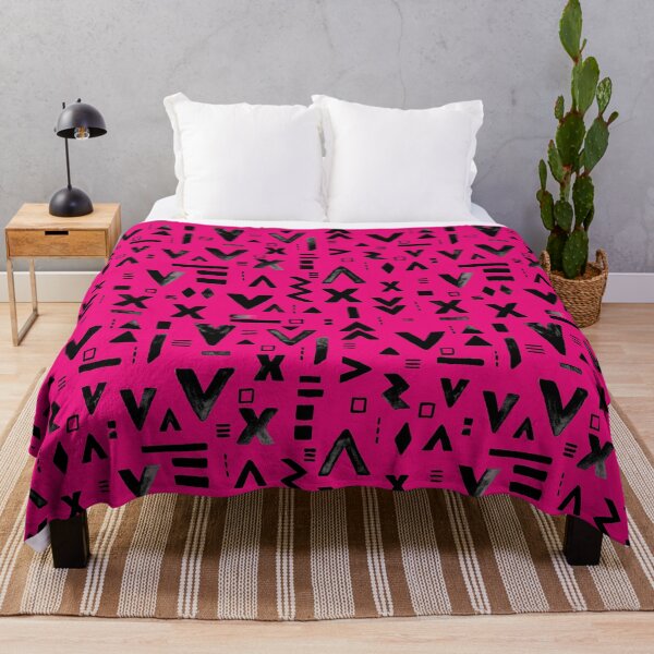 Artikelvorschau, Inked Geometric Symbols - Hot Pink entworfen und verkauft von Rainbows Galore.