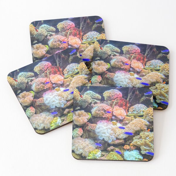 Item preview, Vibrant Blue Fish Living in Colorful Coral Reef designed and sold by Luxxe87.