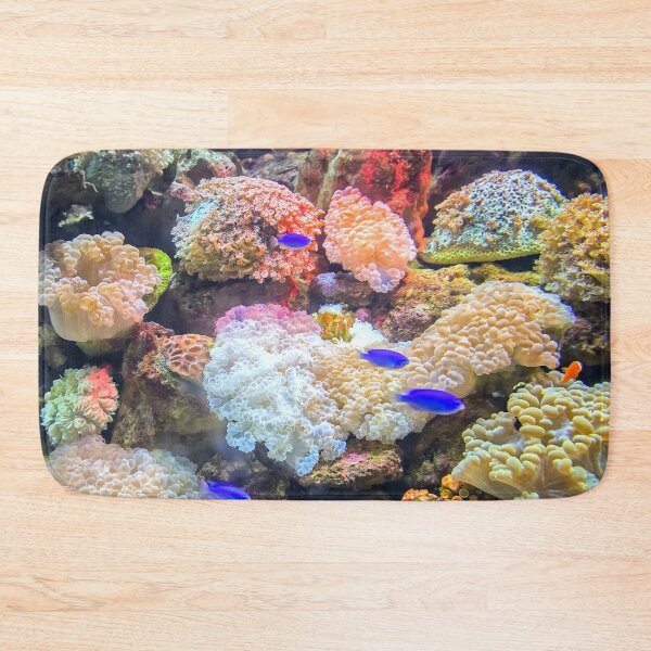 Item preview, Vibrant Blue Fish Living in Colorful Coral Reef designed and sold by Luxxe87.