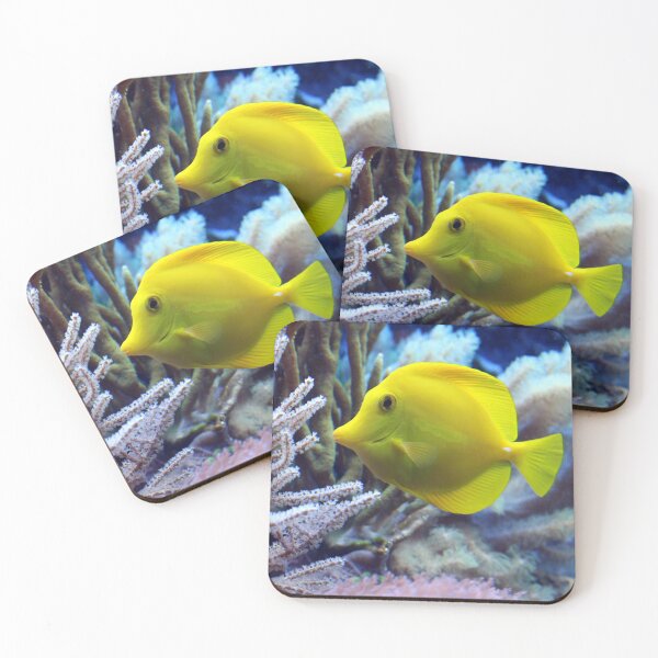 Item preview, Adorable Yellow Fish Living in Coral Reef designed and sold by Luxxe87.