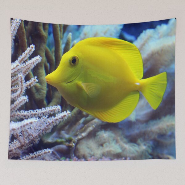 Item preview, Adorable Yellow Fish Living in Coral Reef designed and sold by Luxxe87.