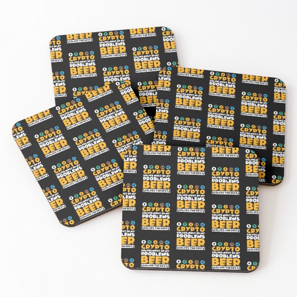 Item preview, Crypto solves most of my problems, Beer solves the rest designed and sold by mkzmerch.