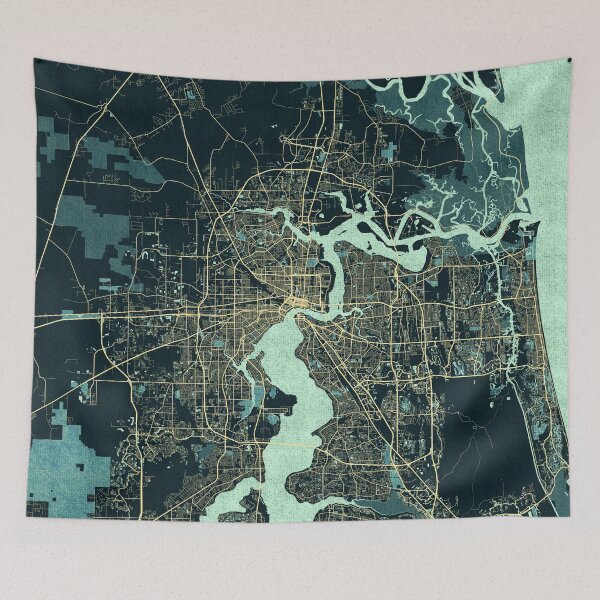 Item preview, Jacksonville City Map of Florida USA - Summer designed and sold by deMAP.