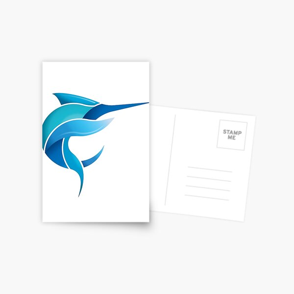 Black Marlin Blog - Full colour logo Postcard