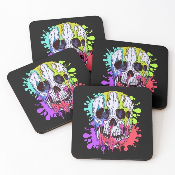 Item preview, Colorful Melting Skull designed and sold by Click-Like.