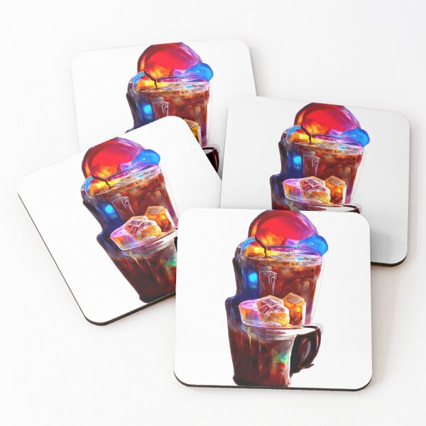 Item preview, iced coffee-colorful  designed and sold by zheworkstudio.