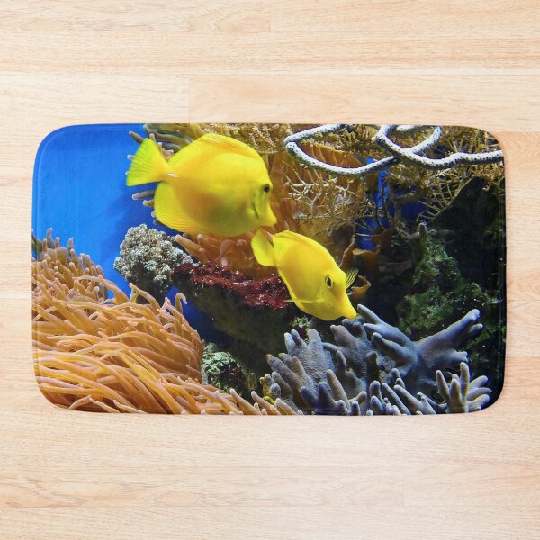 Item preview, Two Yellow Tang Fish Living on Coral Reef designed and sold by Luxxe87.
