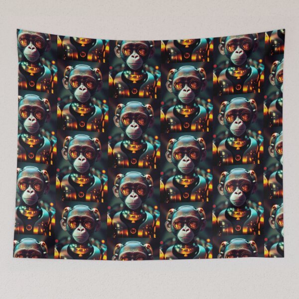 Item preview, Sweet future monkey cyborg designed and sold by FuturistDesigns.