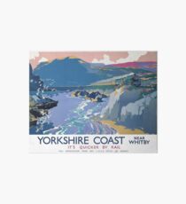 Yorkshire Coast Near Whitby It's Quicker By Rail Art Board