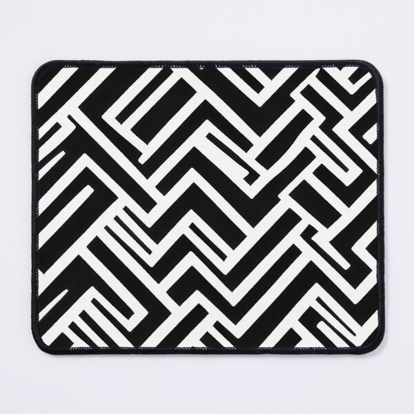 Item preview, Modern White Geometric Textures on Black Background designed and sold by NECHSTORE.
