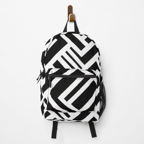 Item preview, Modern White Geometric Textures on Black Background designed and sold by NECHSTORE.