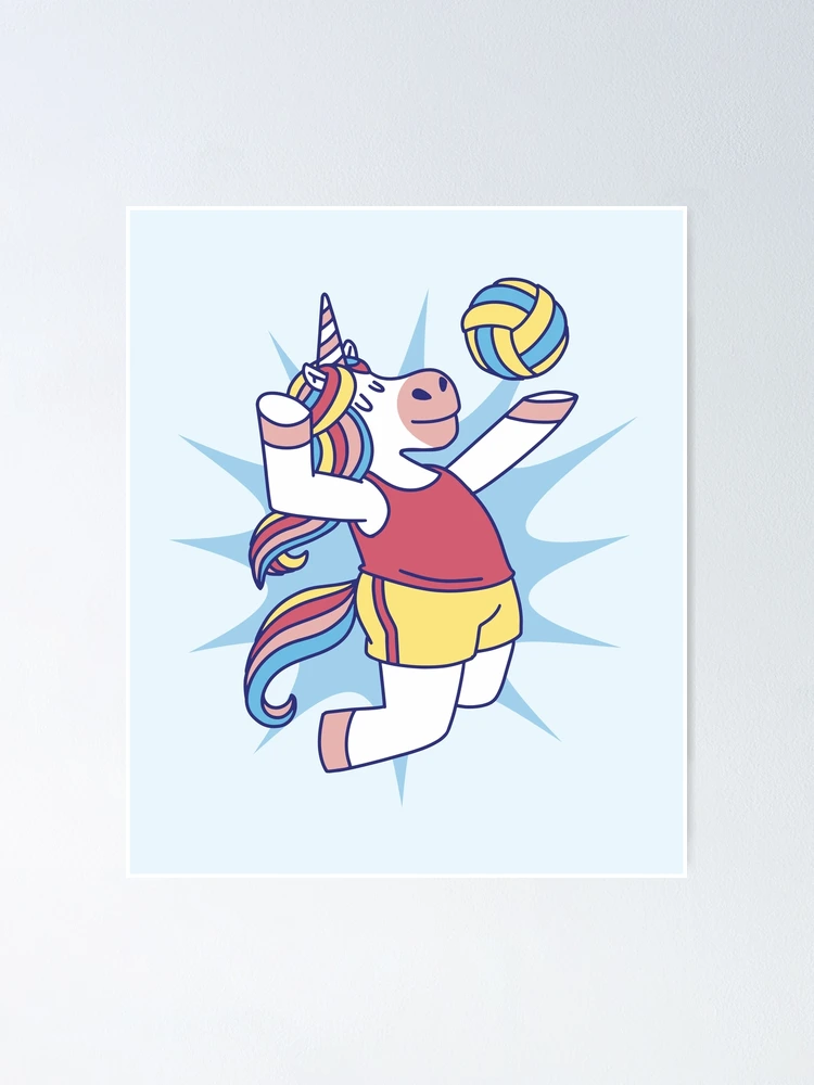 版画 Unicorn Volleyball print flat,750x,075,f-pad,750x1000,