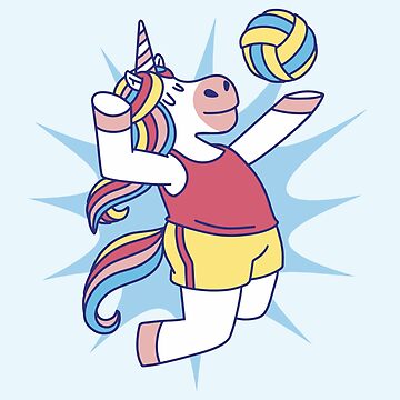 版画 Unicorn Volleyball print Volleyball Unicorn