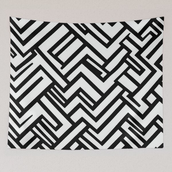 Item preview, Modern Black Geometric Textures on White Background designed and sold by NECHSTORE.