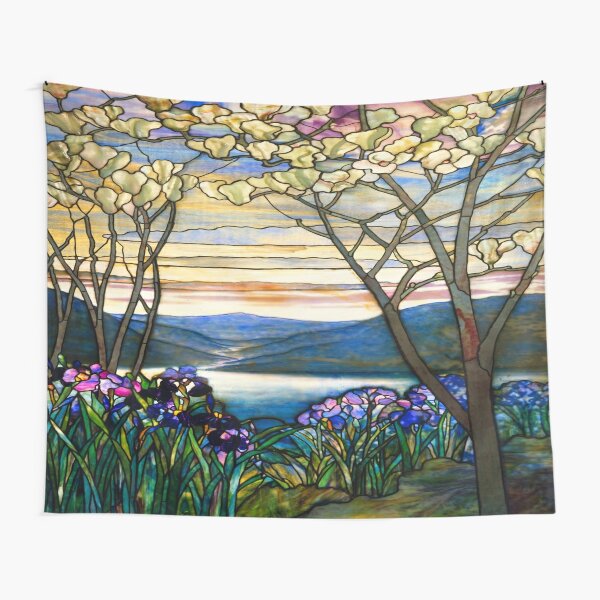 Magnolia and Irises- by Louis Comfort Tiffany digitally enhanced and made  more vibrant by WatermarkNZ Press | Poster