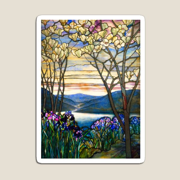 Item preview, Louis Comfort Tiffany - Stained glass 4. Magnolias and irises designed and sold by Olivia-One.