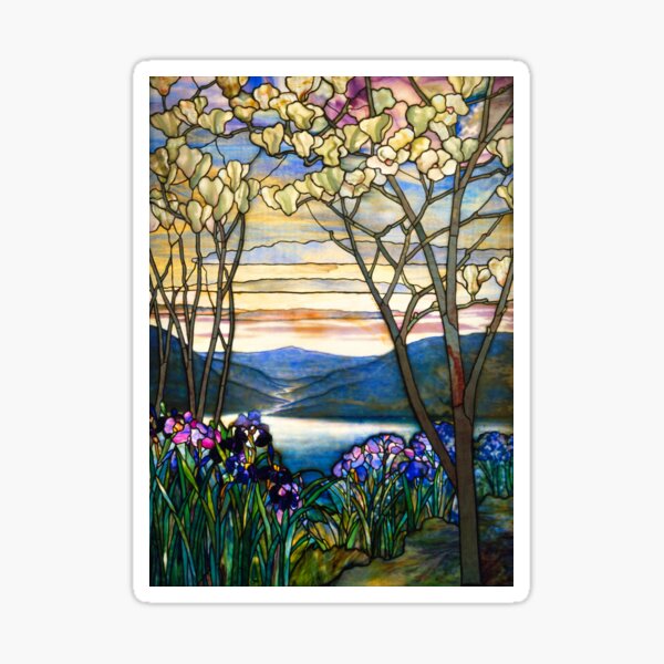 Item preview, Louis Comfort Tiffany - Stained glass 4. Magnolias and irises designed and sold by Olivia-One.