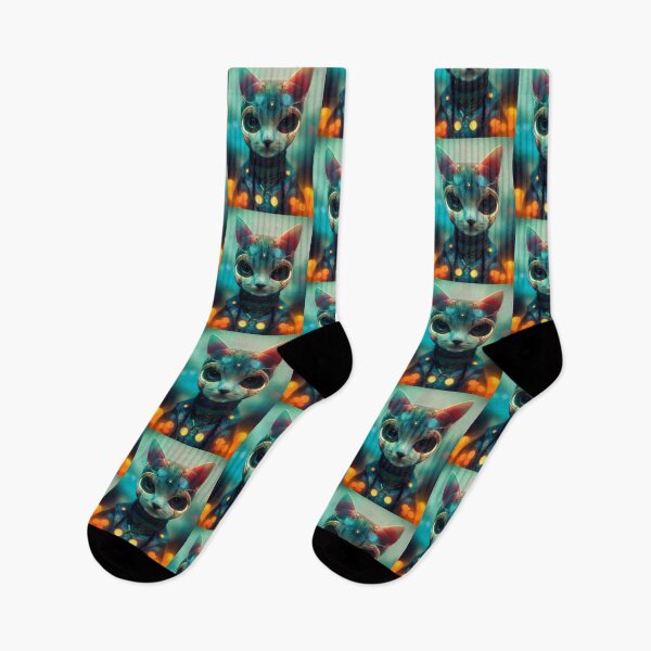 Item preview, futuro gato cyborg designed and sold by FuturistDesigns.