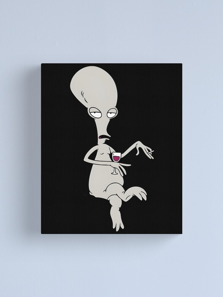 American Dad-Roger-Rave BathRoom Hand Painted Canvas Original shops Blacklight