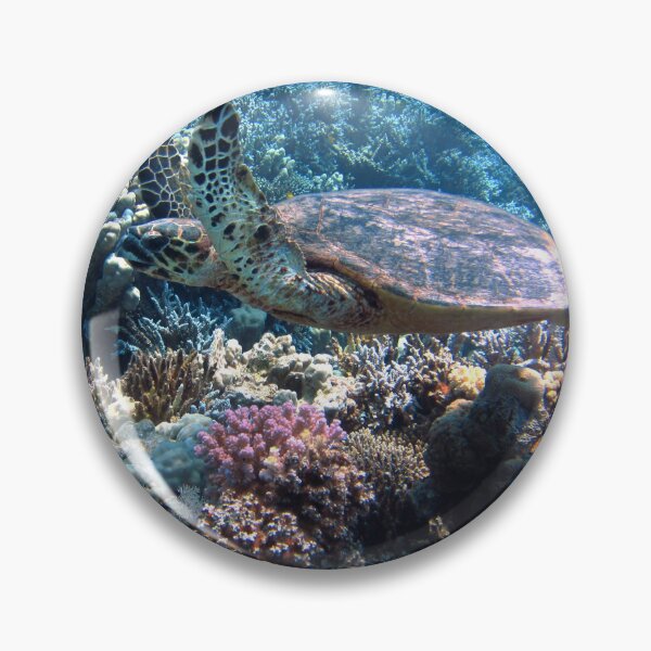 Item preview, Sea Turtles Swimming On Top of Corals Reefs designed and sold by Luxxe87.