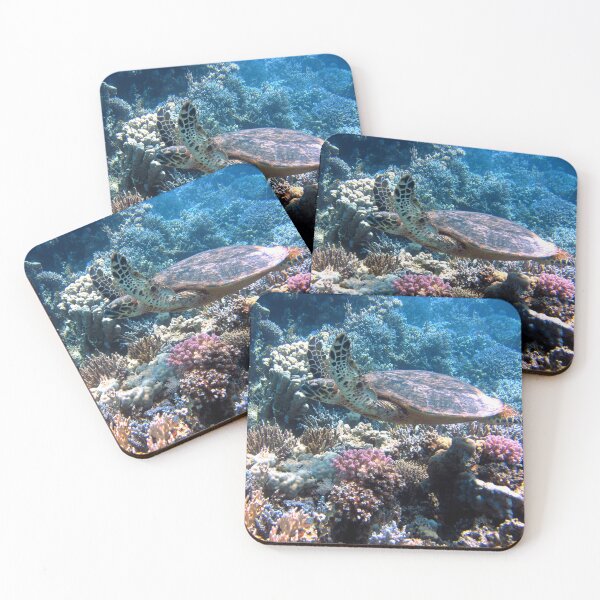 Item preview, Sea Turtles Swimming On Top of Corals Reefs designed and sold by Luxxe87.