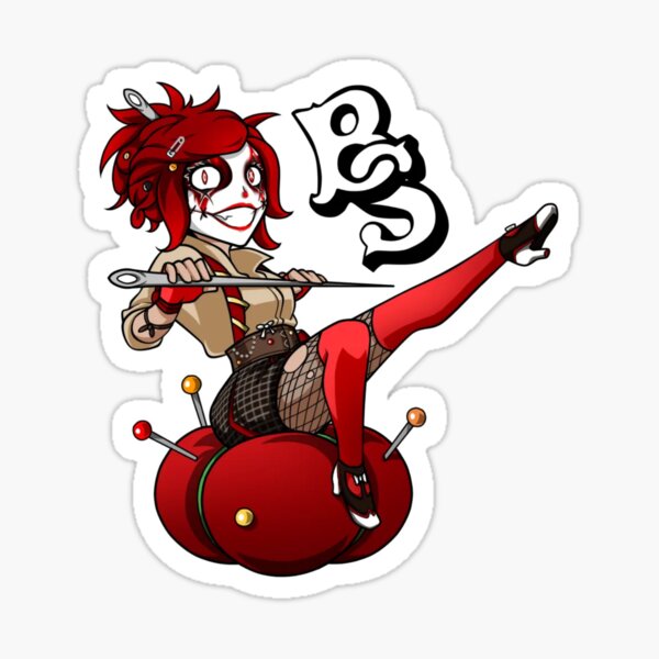 "Bobbins the Clown Sticker" Sticker for Sale by RibbonsEmporium Redbubble