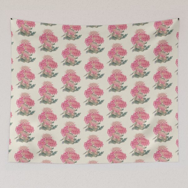 Item preview, Gorgeous Vintage Japanese Hasegawa Chrysanthemum Flowers Illustration, Cream Background designed and sold by TrulyEpoque.