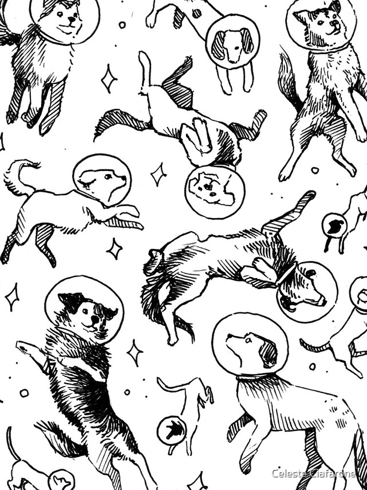Space dogs by celestecia