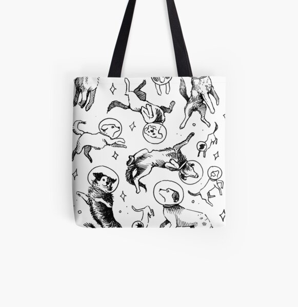 Space dogs All Over Print Tote Bag