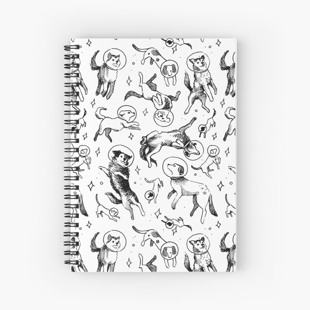 Space dogs Spiral Notebook