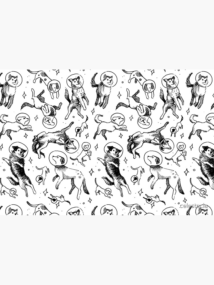 Thumbnail 3 of 3, Hardcover Journal, Space dogs designed and sold by Celeste Ciafarone.