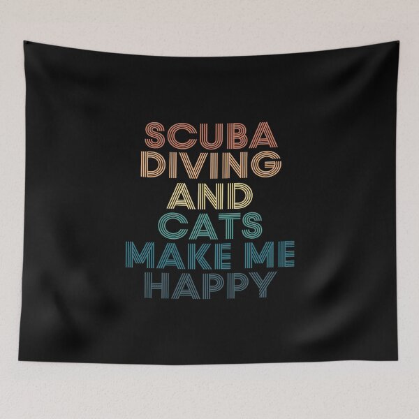 Item preview, Scuba diving And Cats Make Me Happy designed and sold by kindxinn.