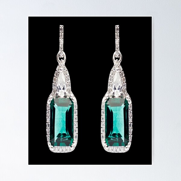 Artikelvorschau, Ohrringschmuck Smaragd Edelstein Silber, Ohrring entworfen und verkauft von JESSGOINES.
