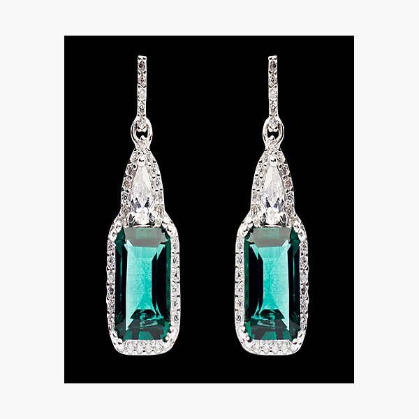 Item preview, Earring Jewellery Emerald Gemstone Silver, earring designed and sold by JESSGOINES.