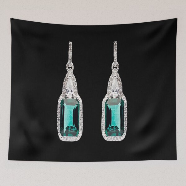 Item preview, Earring Jewellery Emerald Gemstone Silver, earring designed and sold by JESSGOINES.